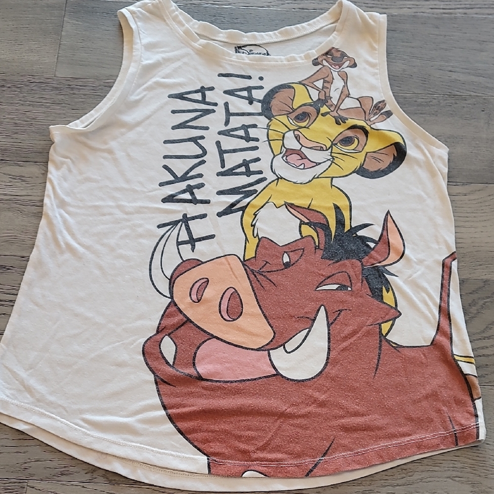 Disney Hakuna Matata Tank Top - White and Brown